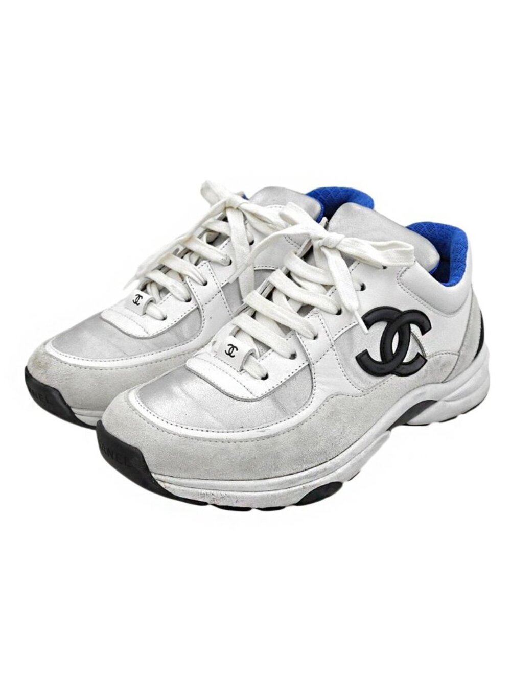 Chanel CC Logo Sneakers White